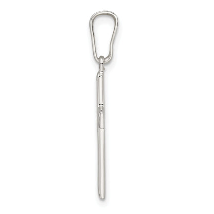 Sterling Silver Polished And Satin Center Latin Cross Pendant