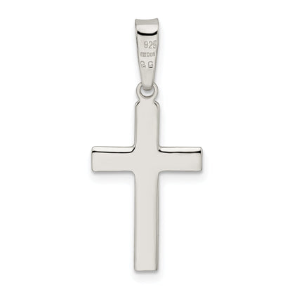 Sterling Silver Polished And Satin Center Latin Cross Pendant