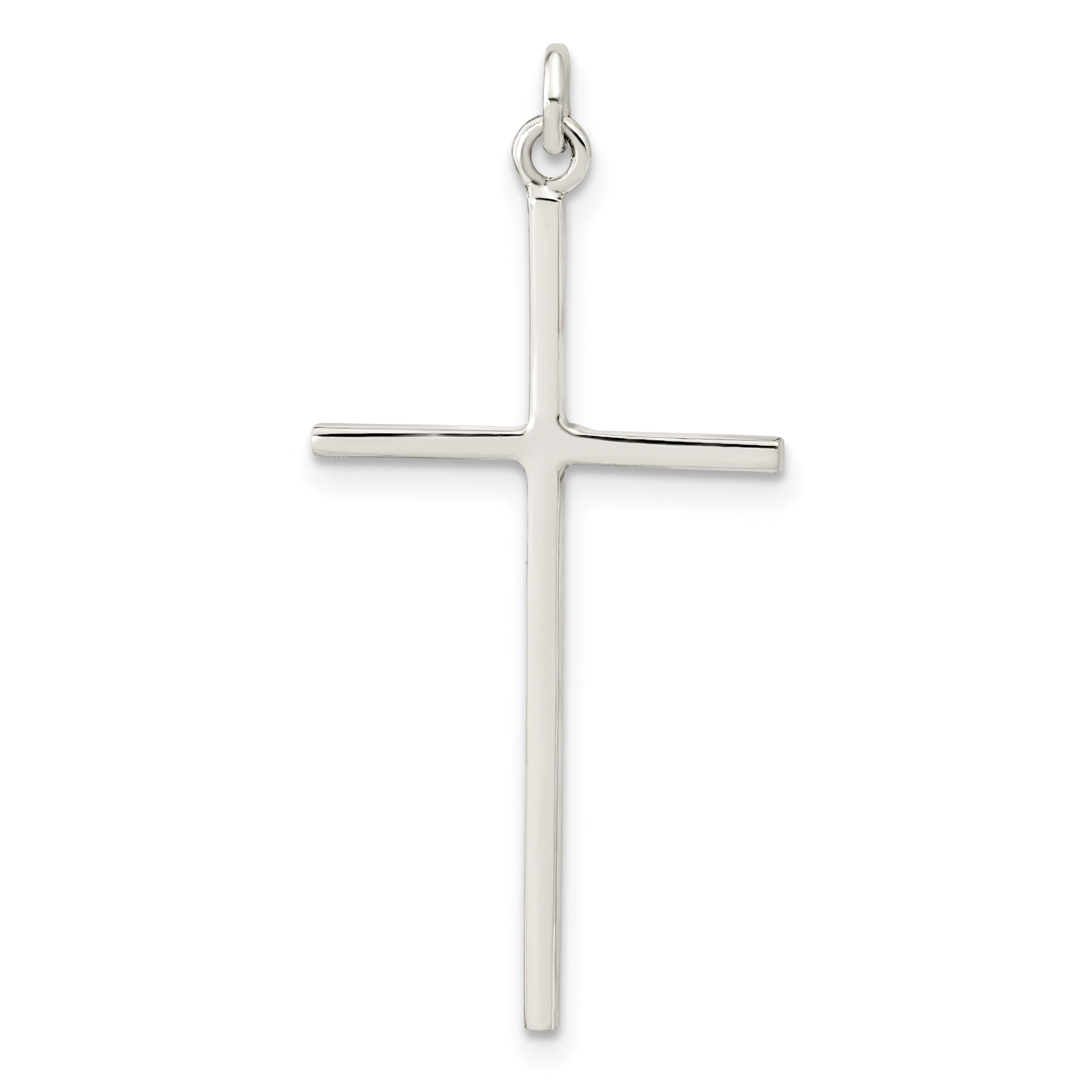 Sterling Silver Polished Cross Pendant