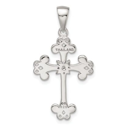 Sterling Silver Cz Cross Pendant