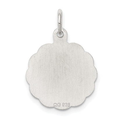 Sterling Silver Rhodium-Plated To My Maid Of Honor Disc Charm