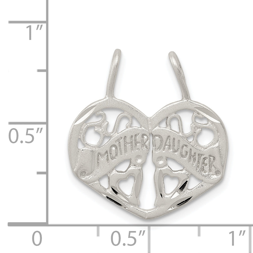 Sterling Silver Mother Daughter 2-Piece Break Apart Charm