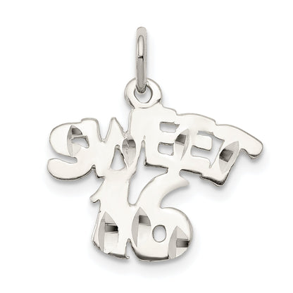 Sterling Silver Sweet 16 Charm