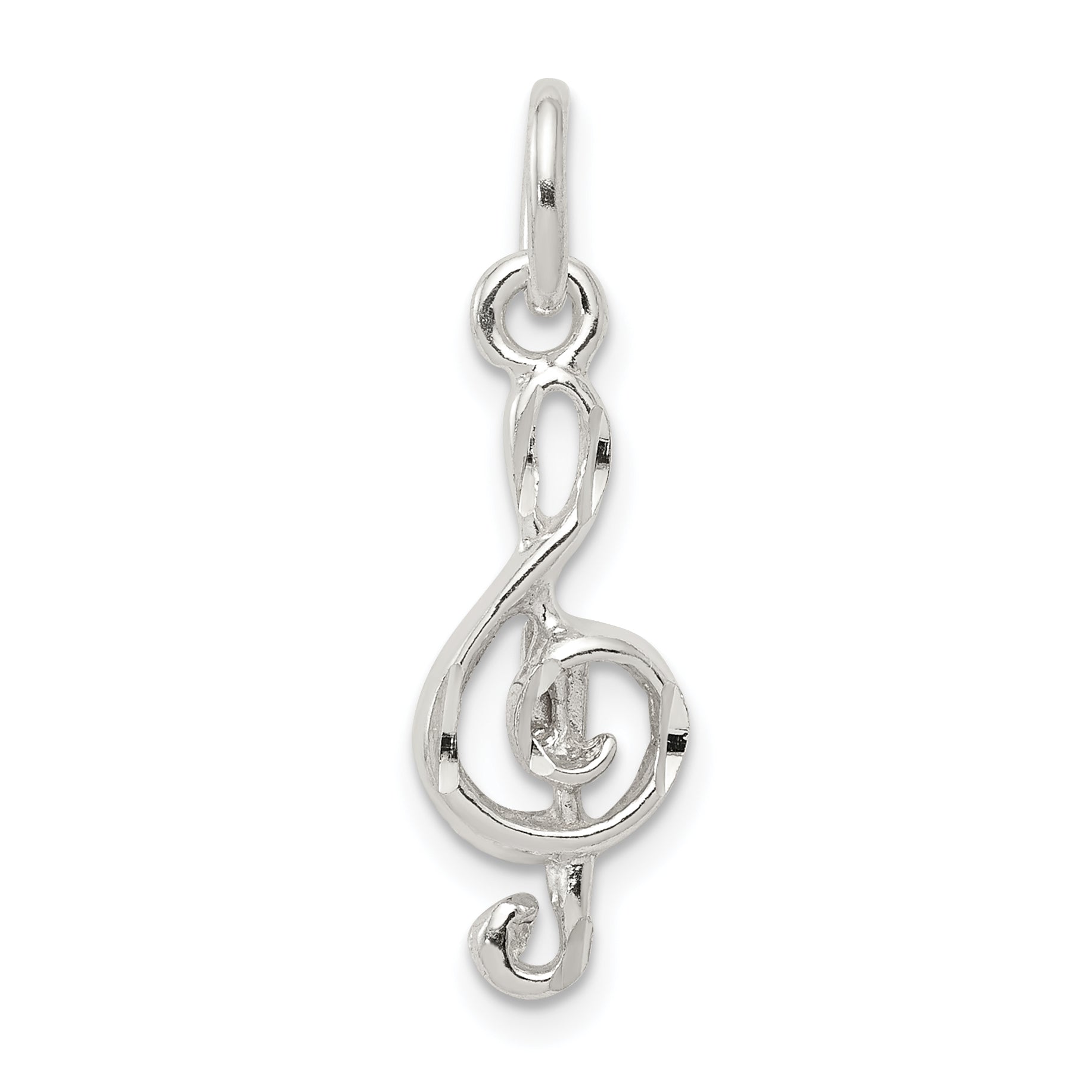 Sterling Silver Treble Clef Charm