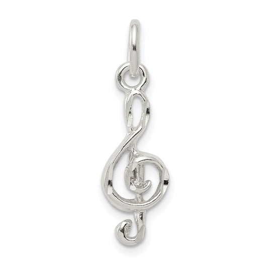Sterling Silver Treble Clef Charm