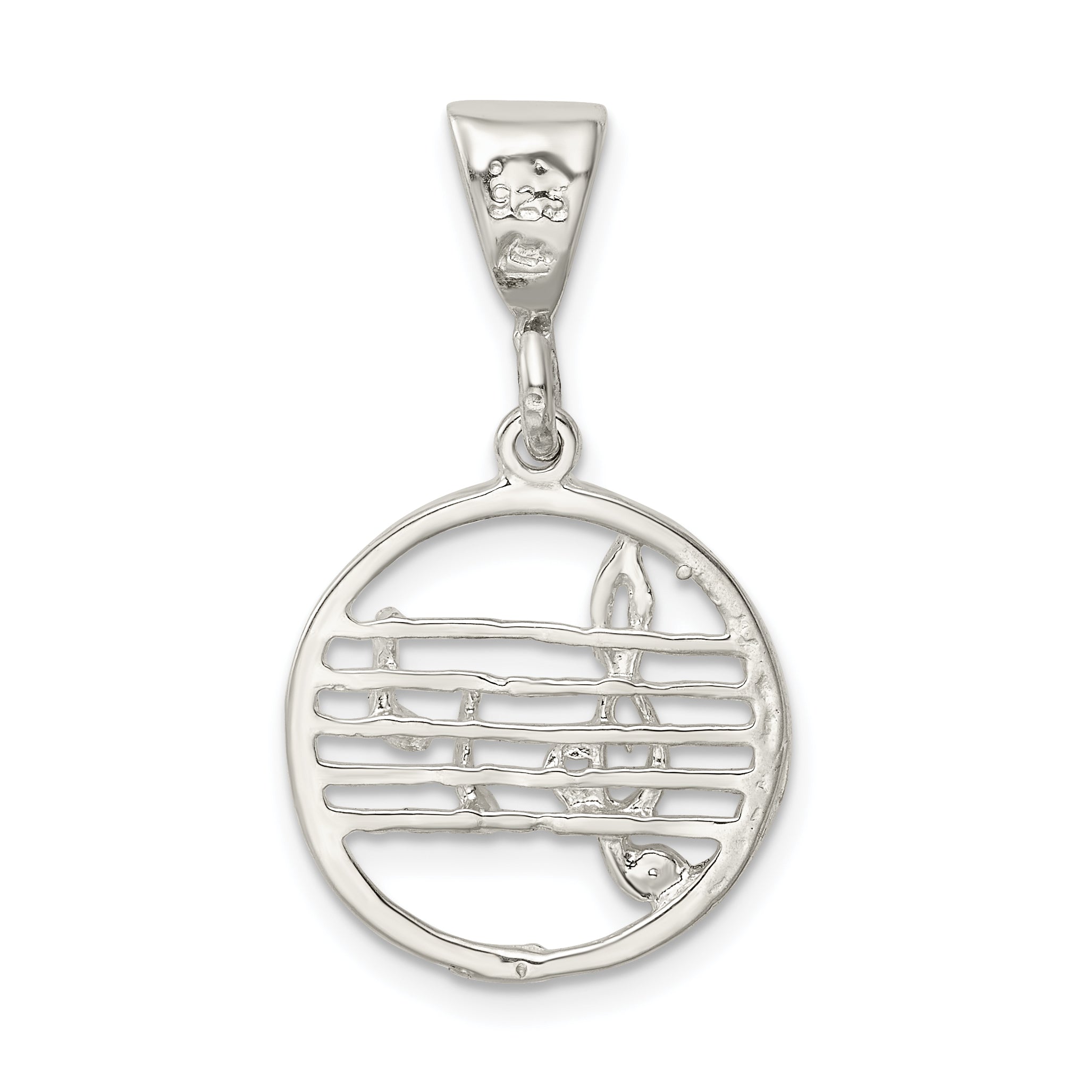 Sterling Silver Music Staff Charm