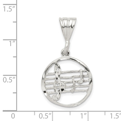Sterling Silver Music Staff Charm
