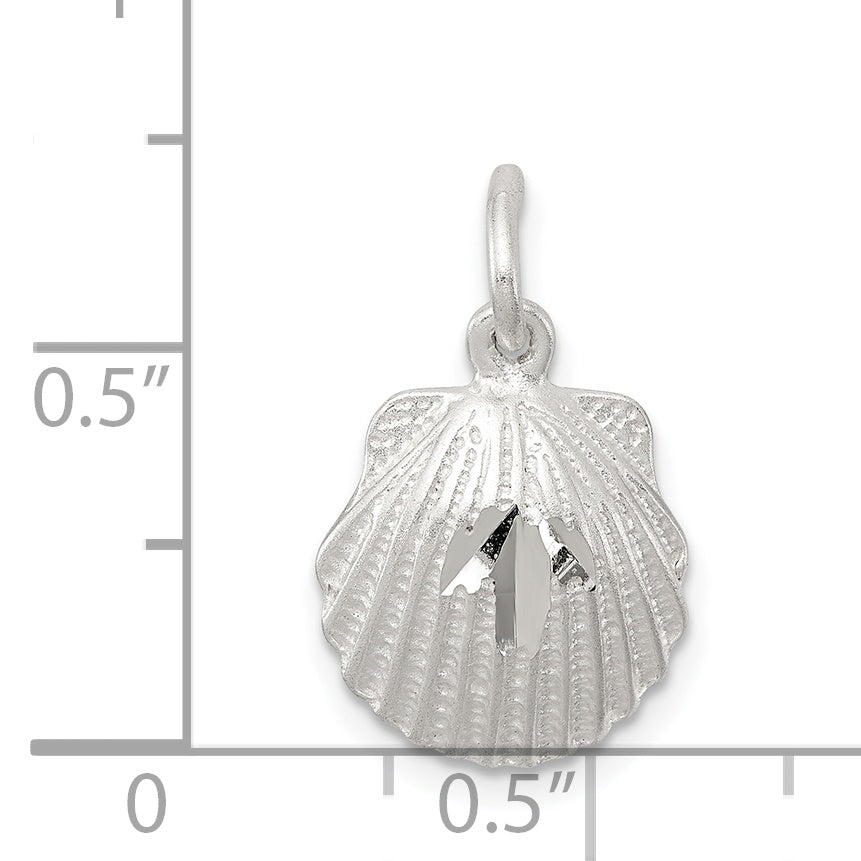 Sterling Silver D/C Shell Charm