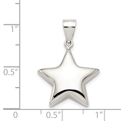 Sterling Silver Rhodium-Plated Star Charm