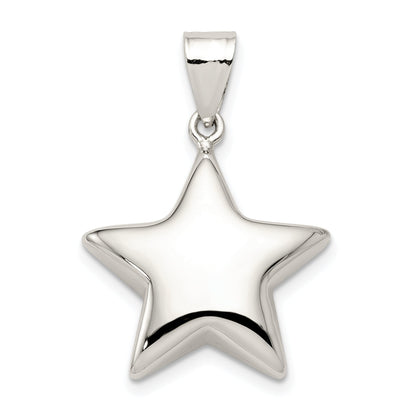Sterling Silver Rhodium-Plated Star Charm