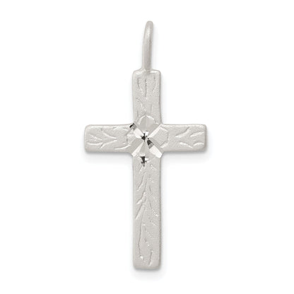 Sterling Silver Diamond-Cut Cross Pendant