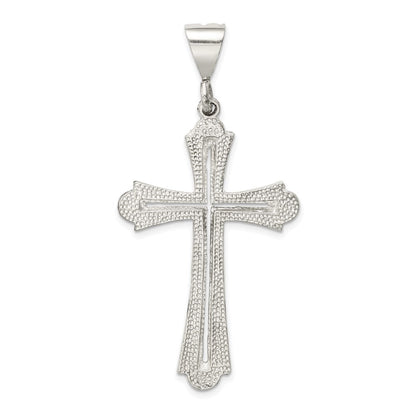 Sterling Silver Diamond-Cut Cross Pendant