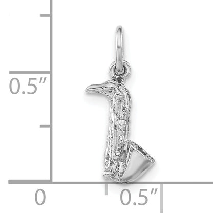 Sterling Silver Polished 3-D Saxophone Charm