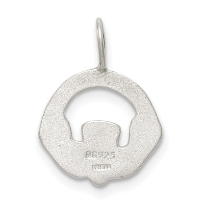 Sterling Silver Satin Claddagh Charm