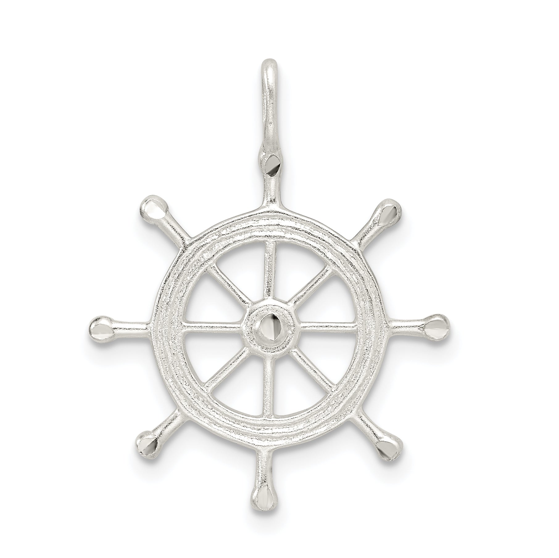 Sterling Silver Boat Wheel Charm