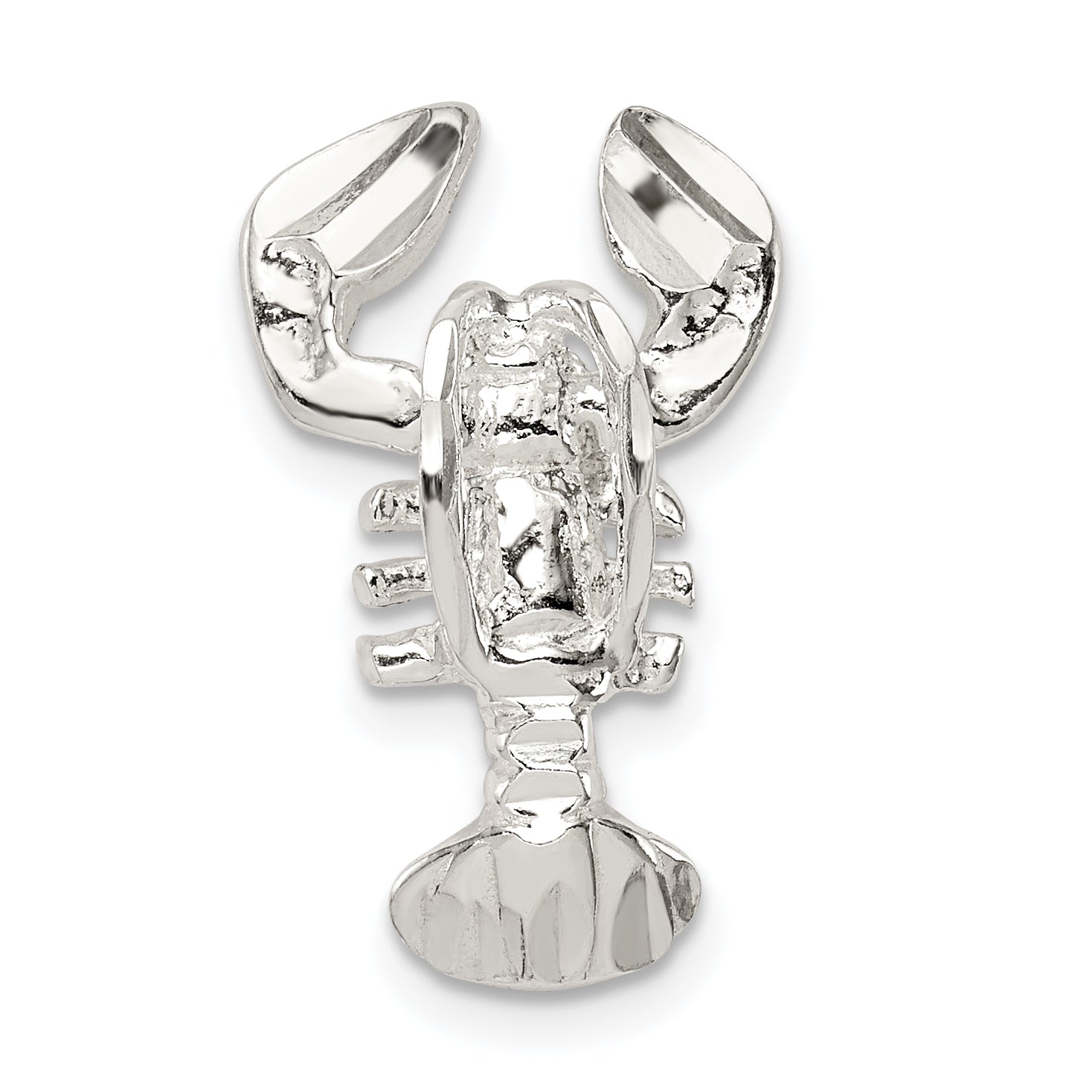 Sterling Silver Lobster Chain Slide Charm