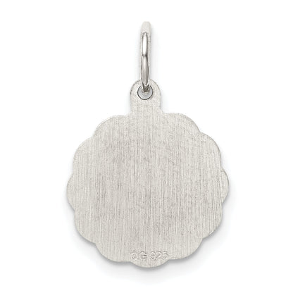 Sterling Silver Rhodium-Plated Wedding Bells Disc Charm