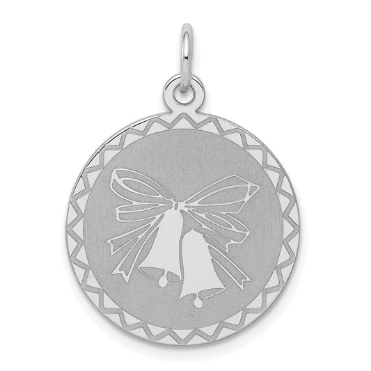 Sterling Silver Rhodium-Plated Wedding Bells Charm