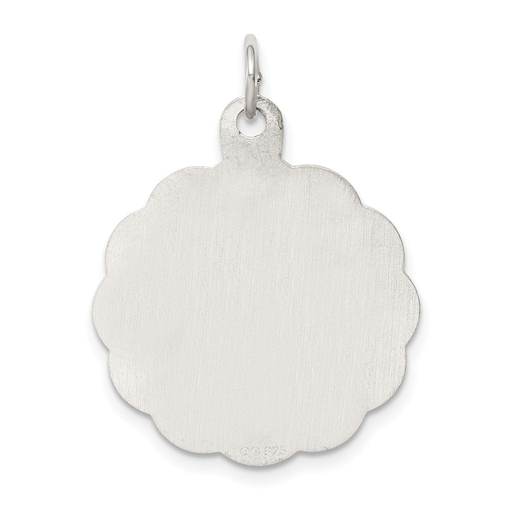 Sterling Silver Rhodium-Plated Wedding Bells Disc Charm