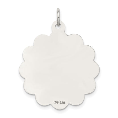 Sterling Silver Rhodium-Plated Bride & Groom Disc Charm