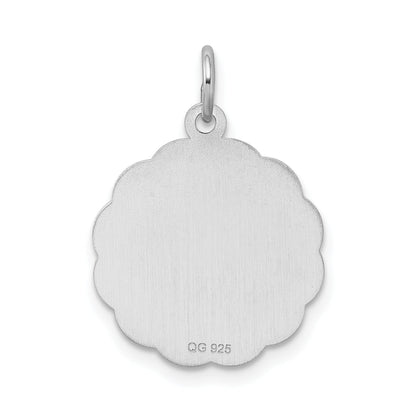 Sterling Silver Rhodium-Plated A Date To Remember Disc Charm
