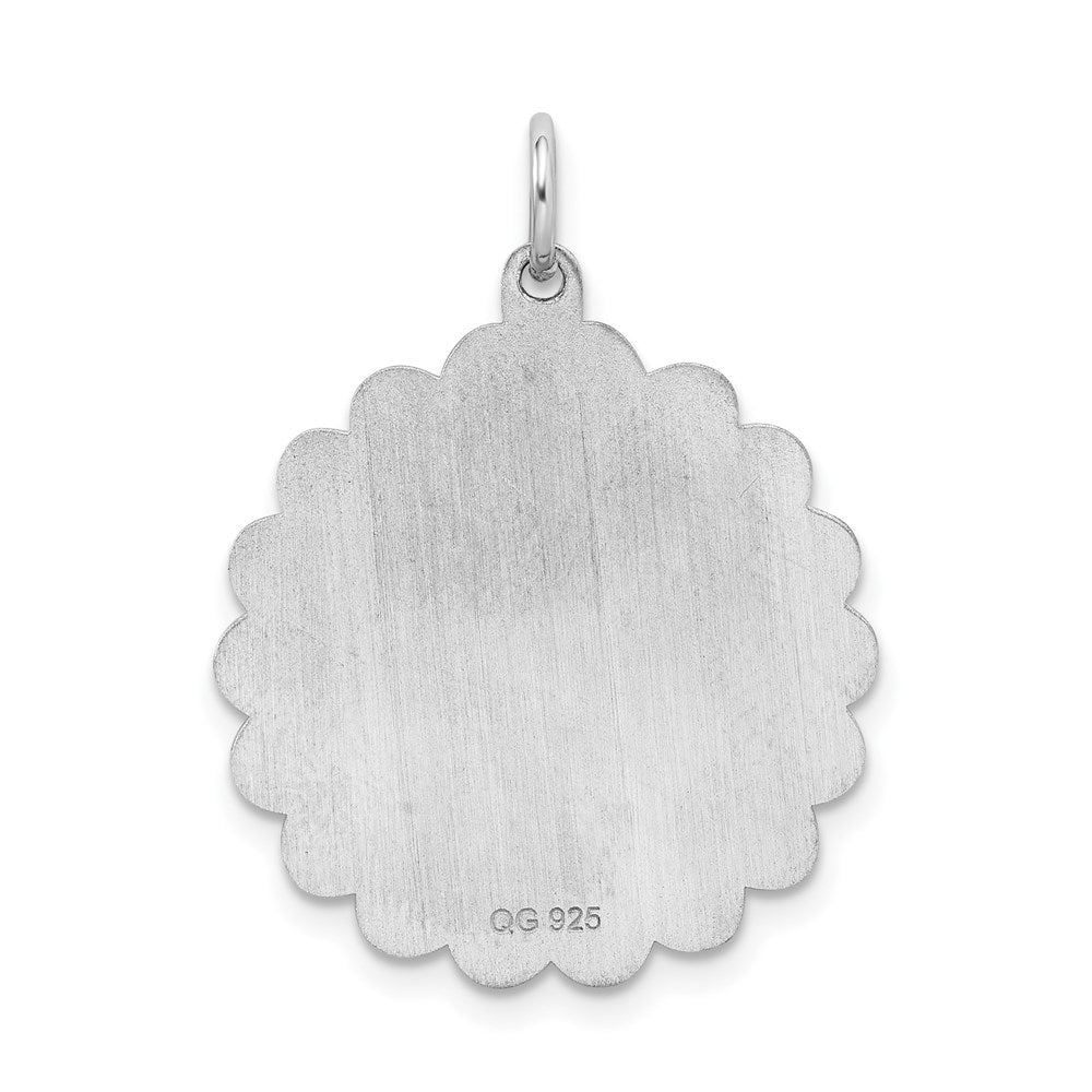Sterling Silver Rhodium-Plated A Date To Remember Disc Charm
