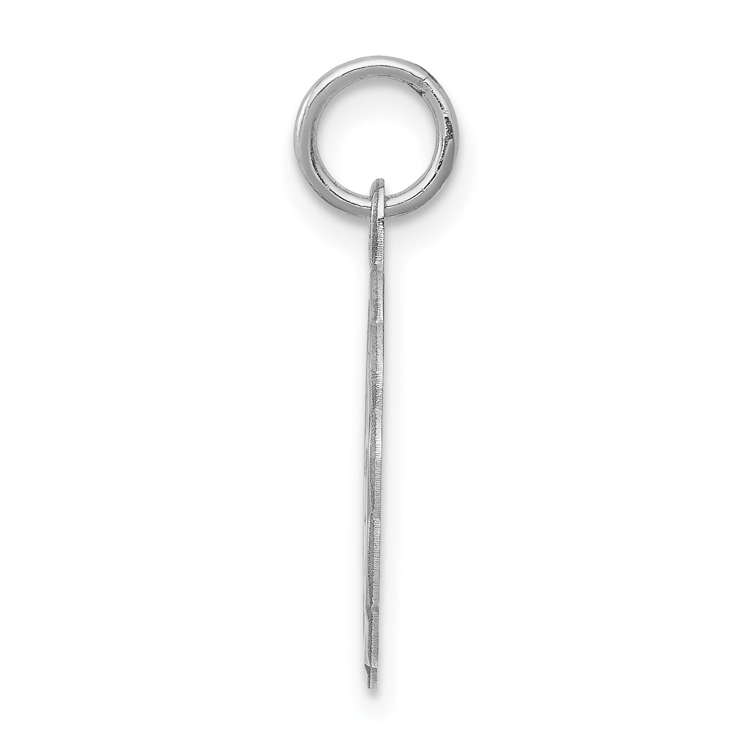 Sterling Silver Rhodium-Plated I Love You Disc Charm