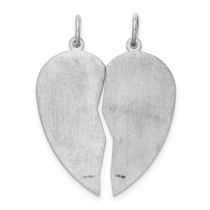 Sterling Silver Rhodium-Plated Breakapart Mizpah Charm