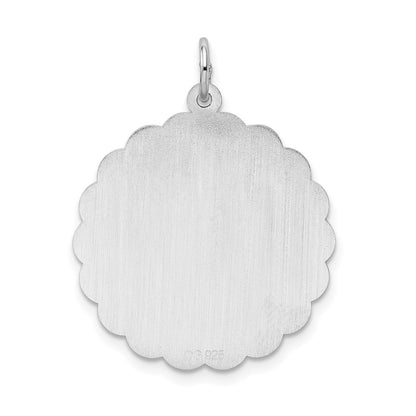 Sterling Silver Rhodium-Plated Happy Anniversary Disc Charm