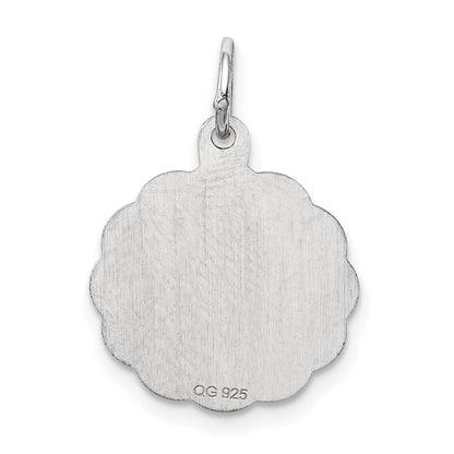 Sterling Silver Rhodium-Plated #1 Mom Disc Charm
