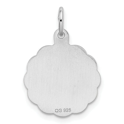Sterling Silver Rhodium-Plated Best Friends Disc Charm