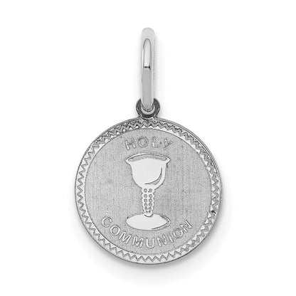 Sterling Silver Rhodium-Plated Holy Communion Disc Charm