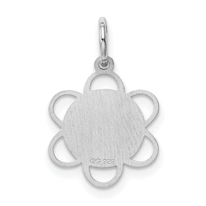 Sterling Silver Rhodium-Plated Holy Communion Disc Charm