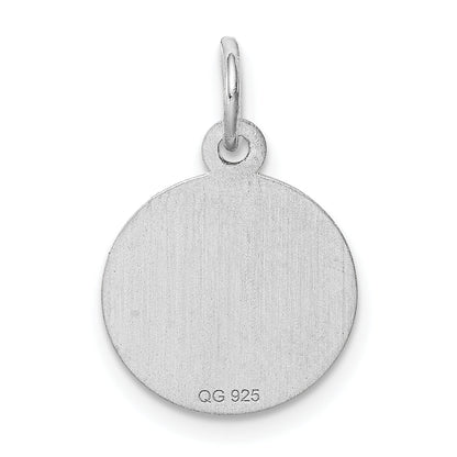 Sterling Silver Rhodium-Plated Holy Communion Disc Charm
