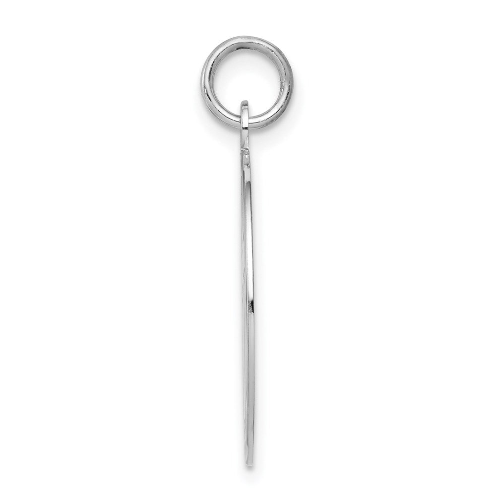 Sterling Silver Rhodium-Plated Cross Disc Charm