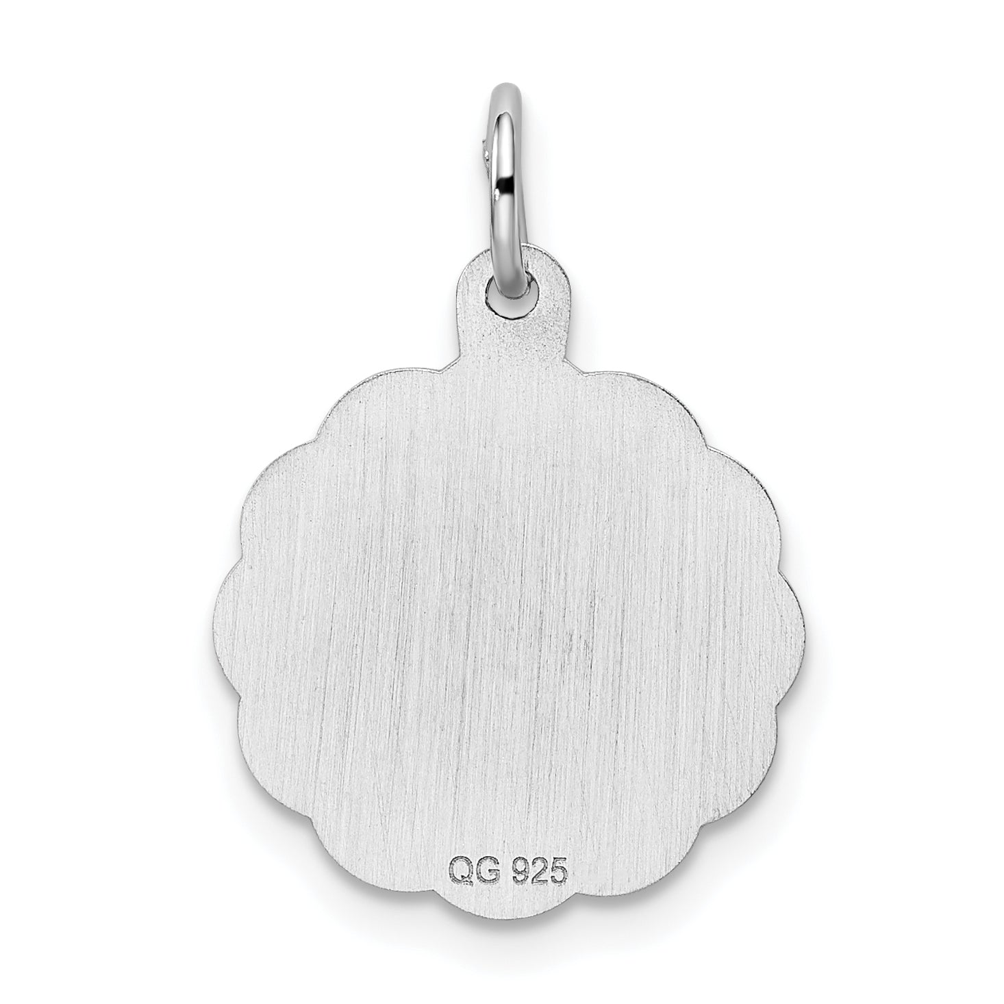 Sterling Silver Rhodium-Plated Graduation Day Disc Charm