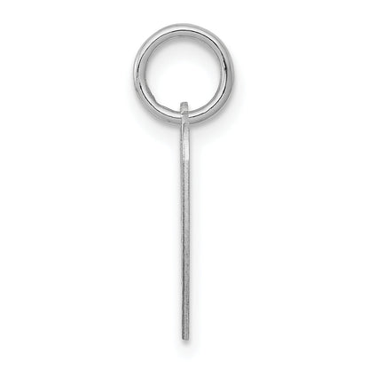 Sterling Silver Rhodium-Plated Sweet Sixteen Heart Disc Charm