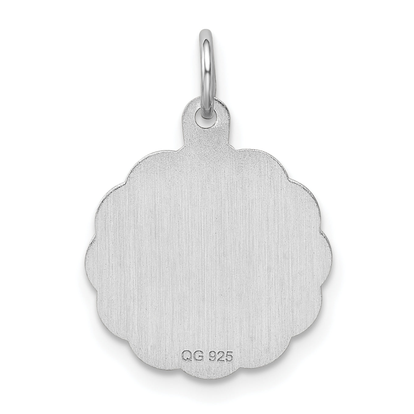 Sterling Silver Rhodium-Plated Sweet Sixteen Disc Charm