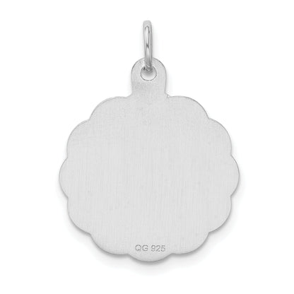 Sterling Silver Rhodium-Plated Happy Birthday Disc Charm