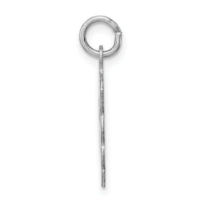 Sterling Silver Rhodium-Plated Its A Girl Charm