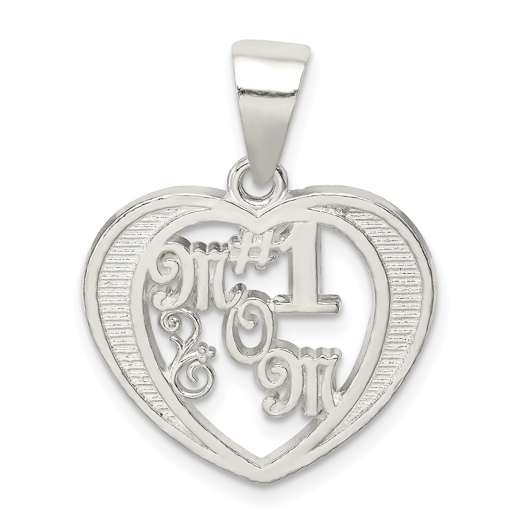 Sterling Silver # 1 Mom Charm