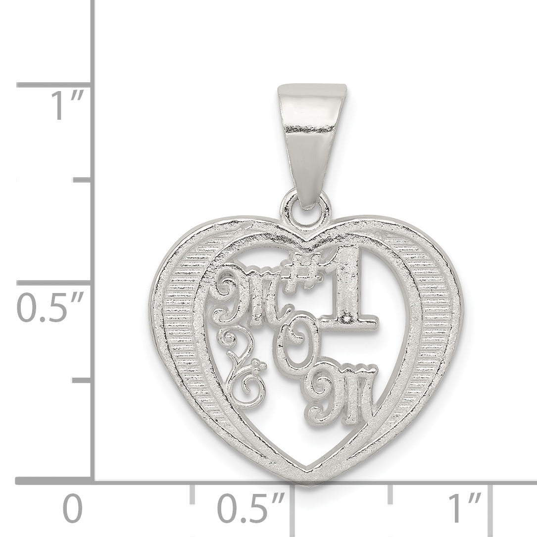 Sterling Silver # 1 Mom Charm
