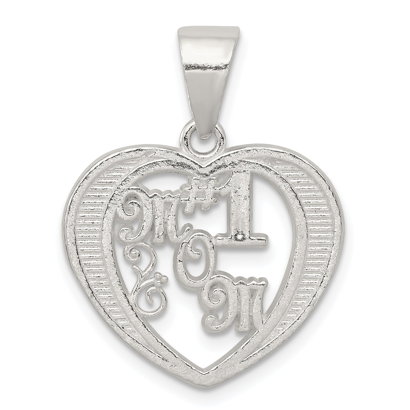 Sterling Silver # 1 Mom Charm