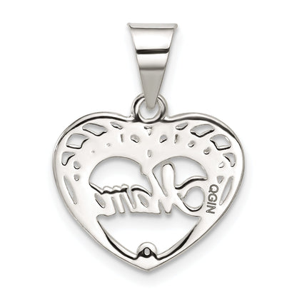 Sterling Silver Mama Heart Charm