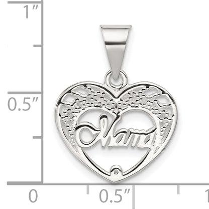 Sterling Silver Mama Heart Charm