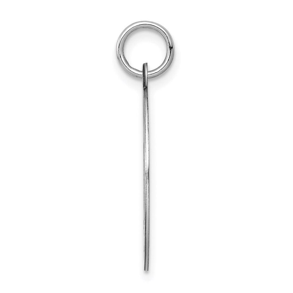 Sterling Silver Rhodium-Plated Airedale Disc Charm