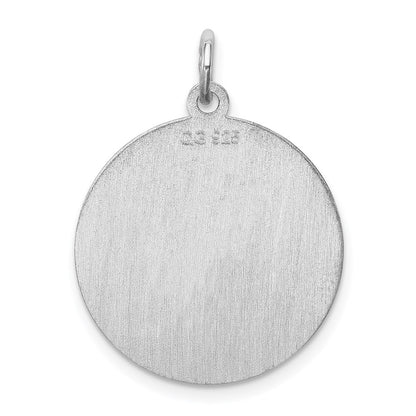 Sterling Silver Rhodium-Plated Boston Terrier Disc Charm