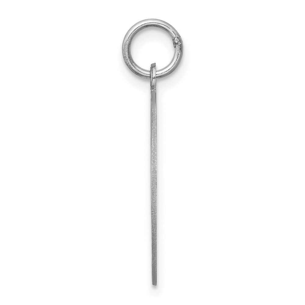 Sterling Silver Rhodium-Plated Brittany Spaniel Disc Charm