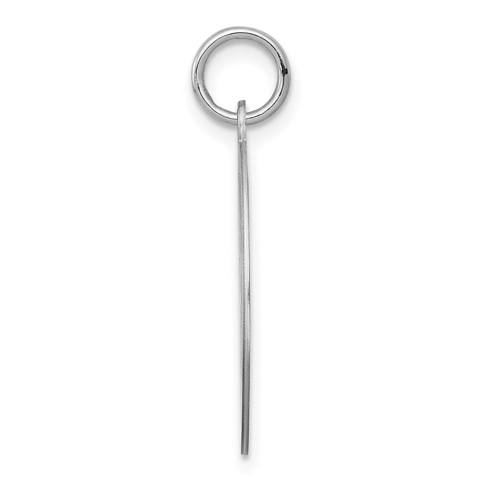 Sterling Silver Rhodium-Plated Chihuahua Disc Charm