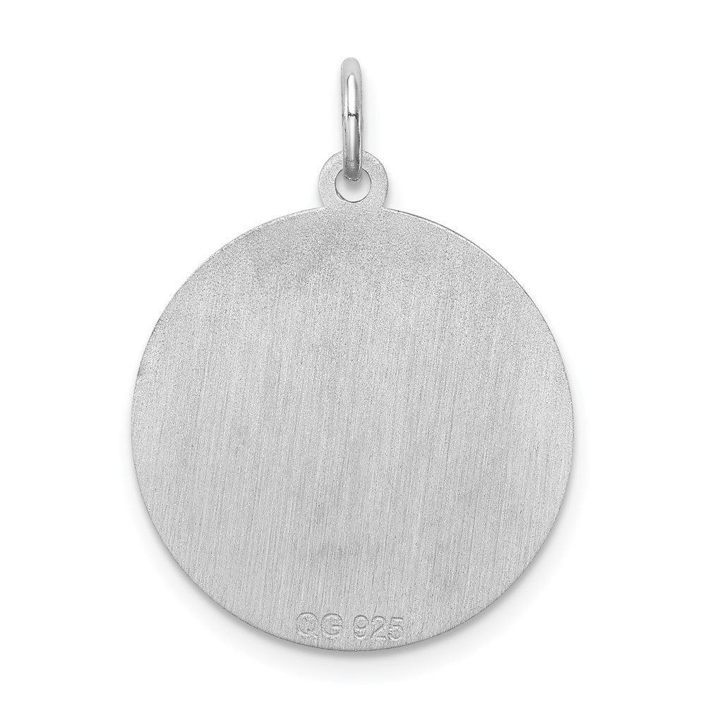 Sterling Silver Rhodium-Plated Golden Retriever Disc Charm